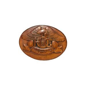Harley-Davidson HOG Harley Owners Group Leather Belt Buckle 1983 RARE Vintage